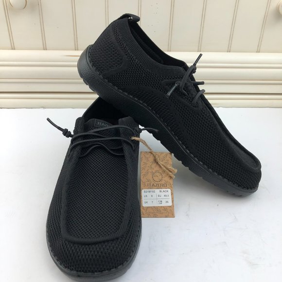 ITAZERO Black Slip On Comfy Loafer Shoes Minimalist Walking - Picture 2 of 15